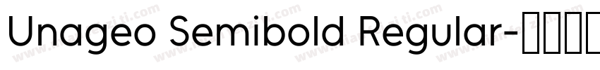 Unageo Semibold Regular字体转换